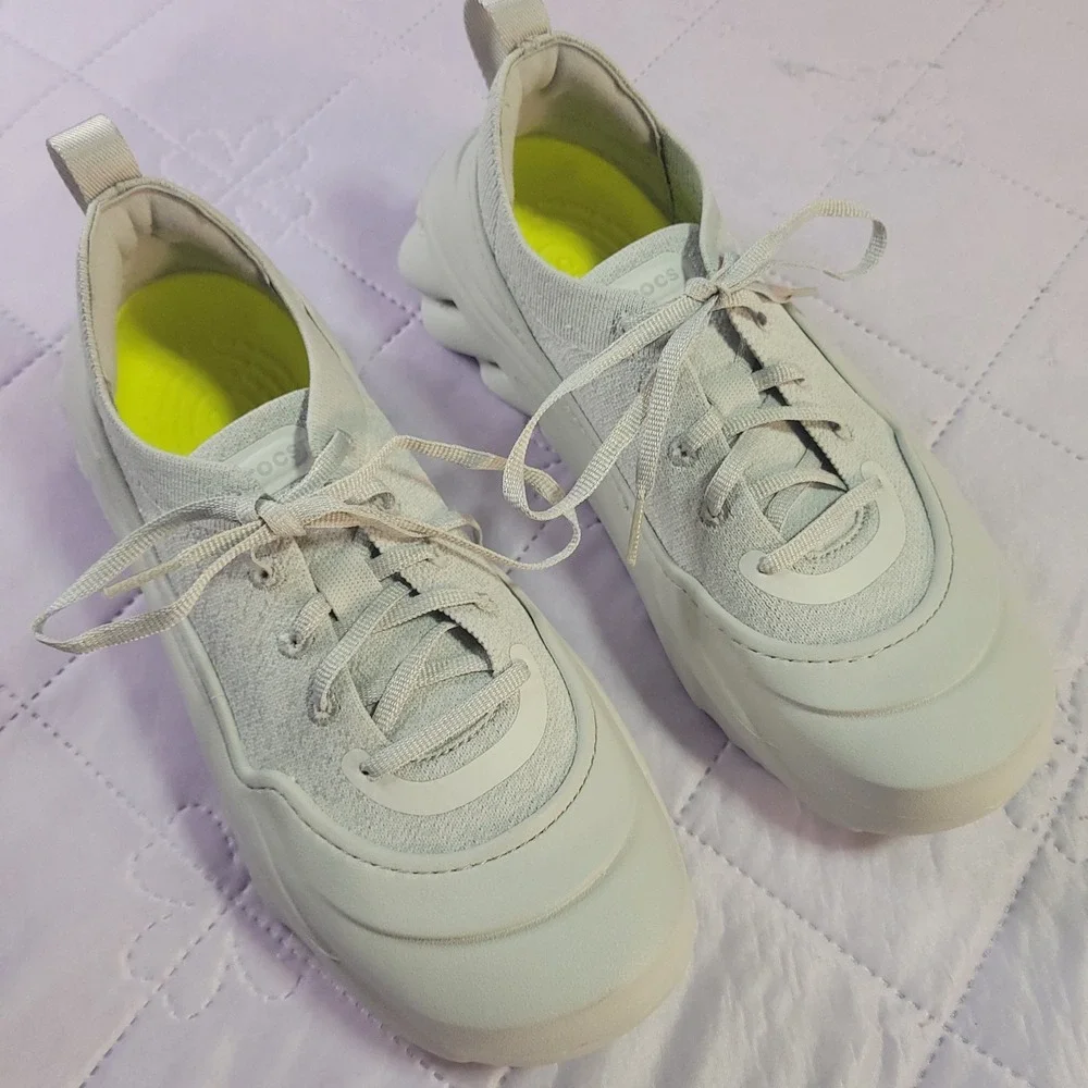 Crocs Echo Storm Tundra Light Grey Men 9 Women 11 Sneakers 210079-1NF